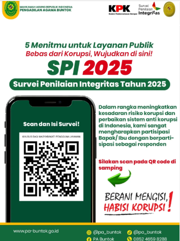 Pelaksanaan Survei Penilaian Integritas (SPI) Mahkamah Agung Tahun 2025 di Pengadilan Agama Buntok | (07/08/2025)