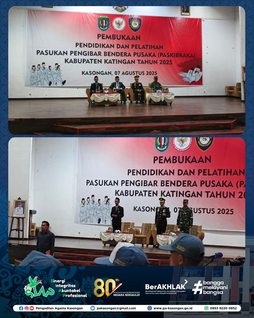 Ketua Pengadilan Agama Kasongan Hadiri Pembukaan Pendidikan dan Pelatihan Paskibraka 2025
