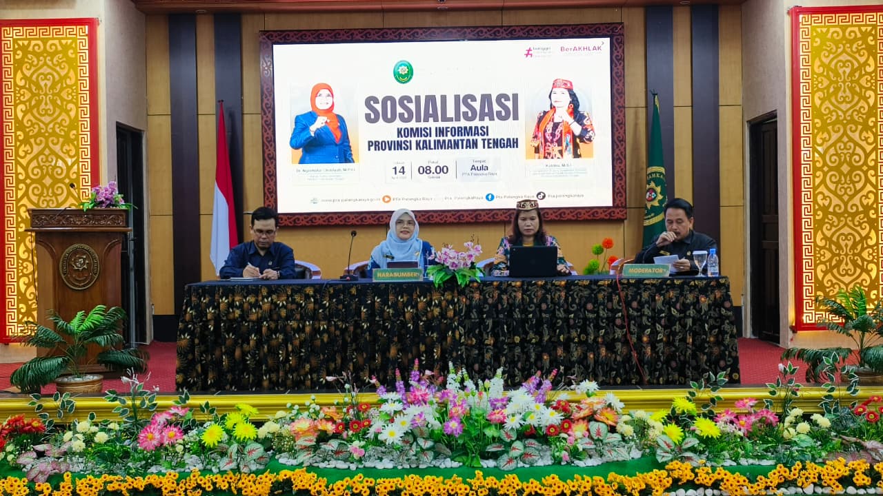 Komisi Informasi Provinsi Kalimantan Tengah Hadir Sebagai Narasumber Kegiatan Rapat Koordinasi PTA Palangka Raya