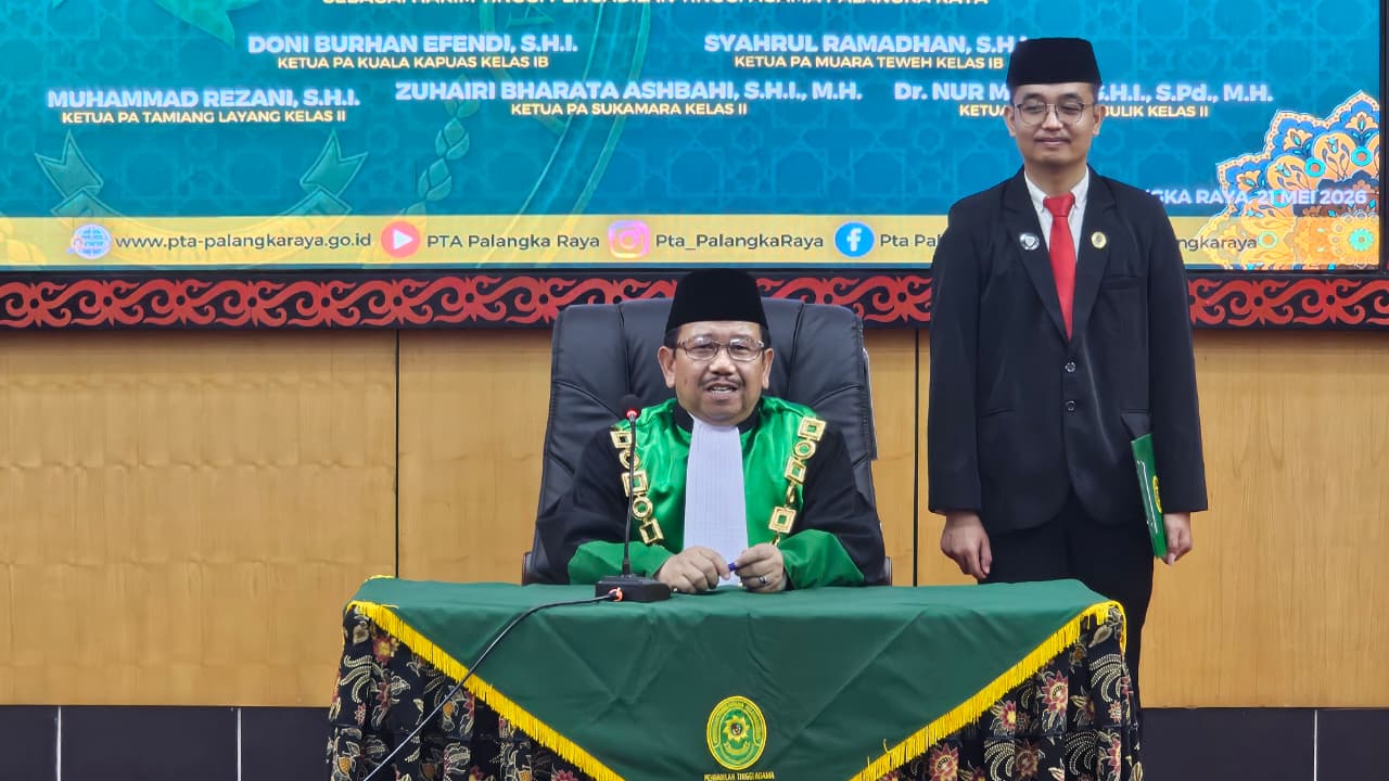 Perkuat Formasi, KPTA Palangka Raya Lantik 6 Hakim Tinggi dan 5 Ketua PA Sekaligus Gelar Pisah Sambut